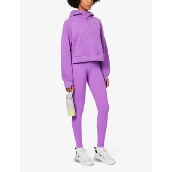 Lululemon Scuba Half-zip Cotton-blend Hoodie - Moonlit Magenta - Picture 2 of 12